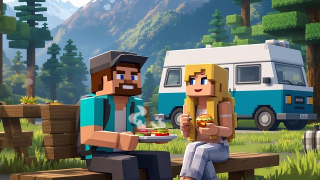 Campsite in Minecraft