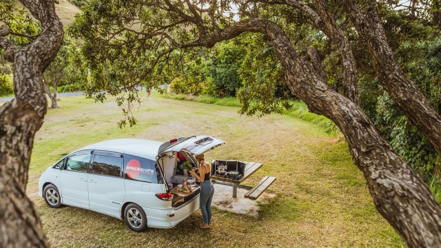 Cooking at campsite