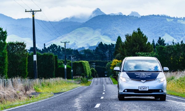 Dream Sleeper Mini campervan on the road
