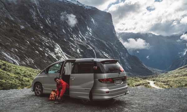 Getting ready to go on a hike