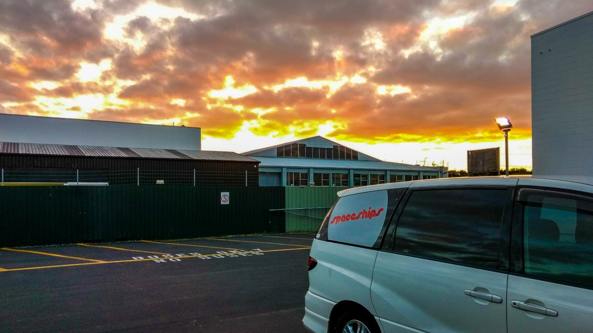 After hours campervan pick up sunset