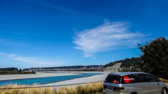 Camping at Rakaia Gorge camp ground