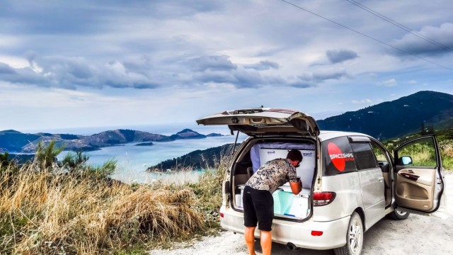NZ campervan storage area